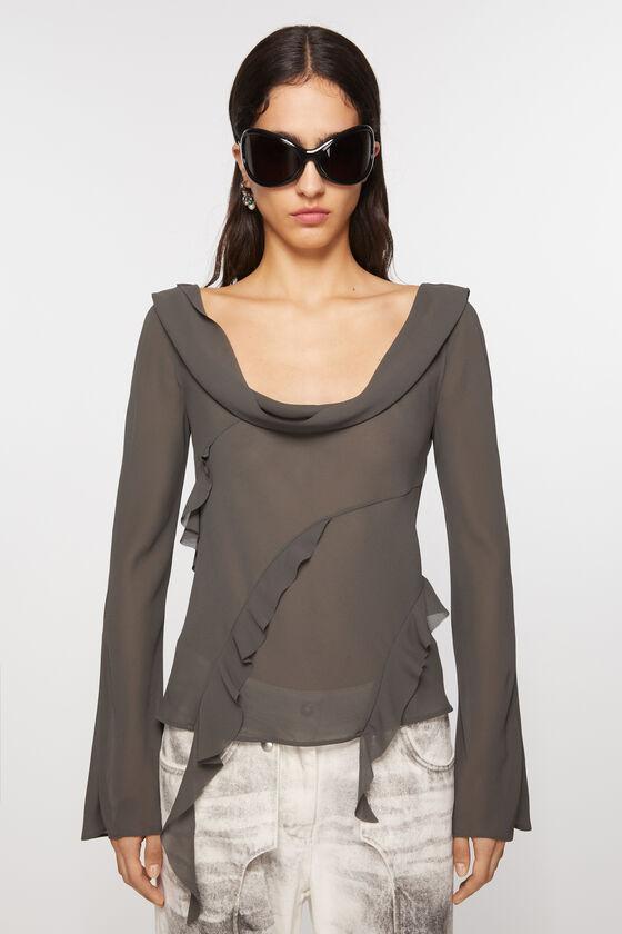 Ruffle draped top Product Image