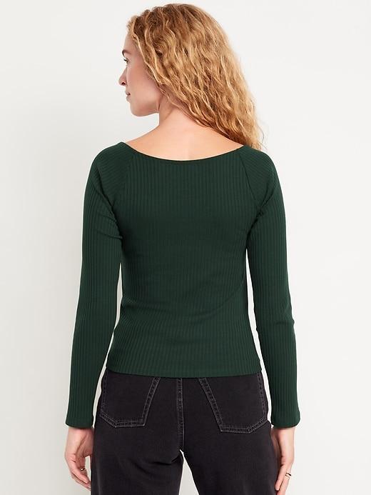 Cinched Rib-Knit Top Product Image