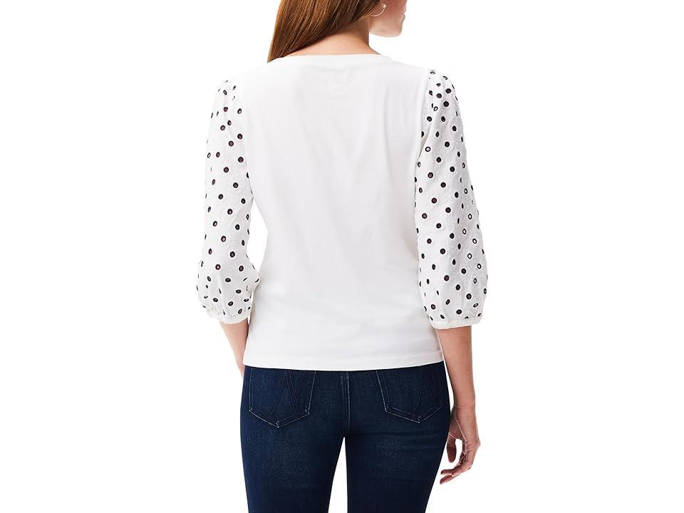 NIC+ZOE Eyelet Breeze Top Multi) Women's Clothing Product Image