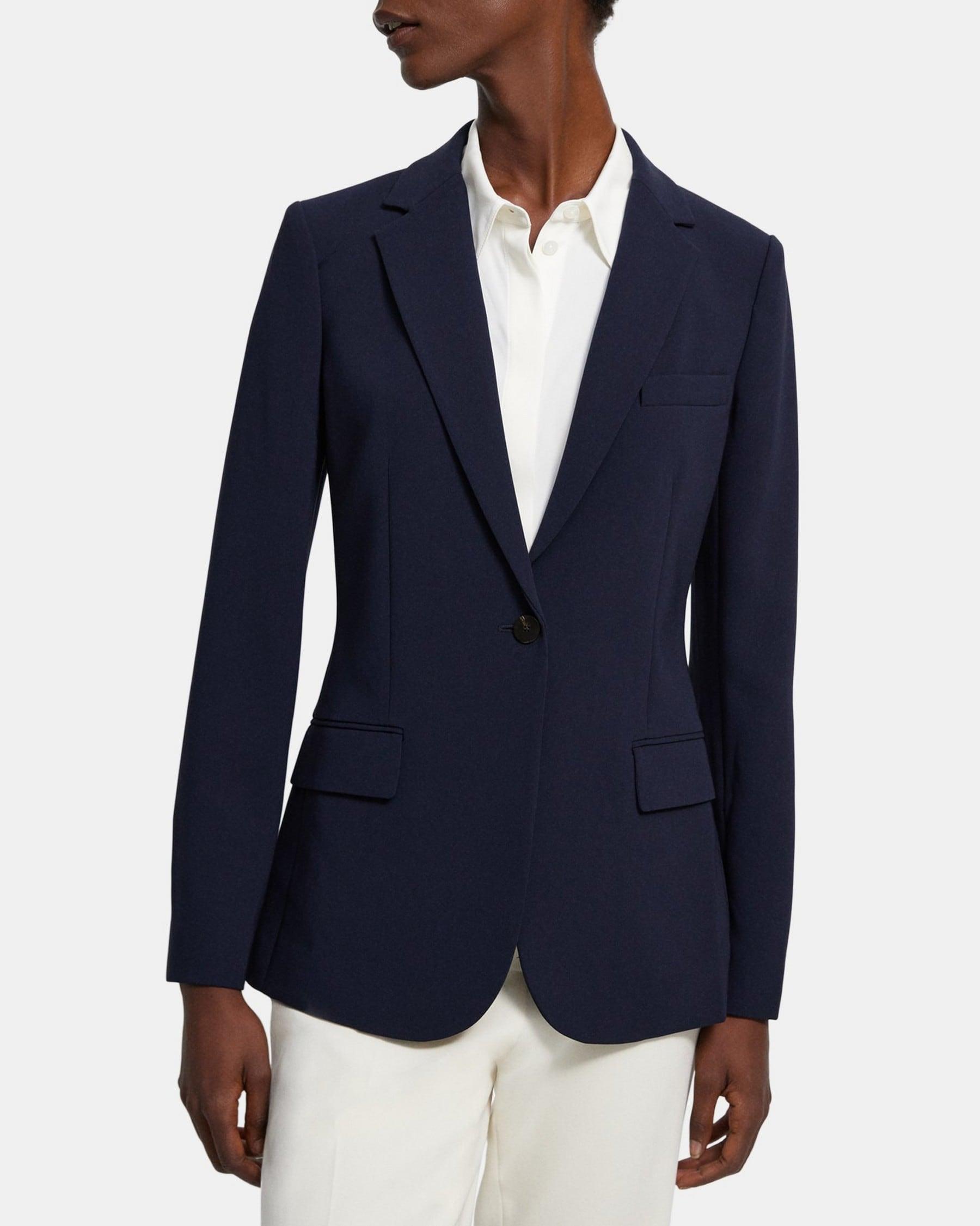 Fitted Blazer in Crepe Product Image