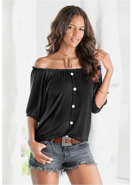 Off-The-Shoulder Casual Top Product Image