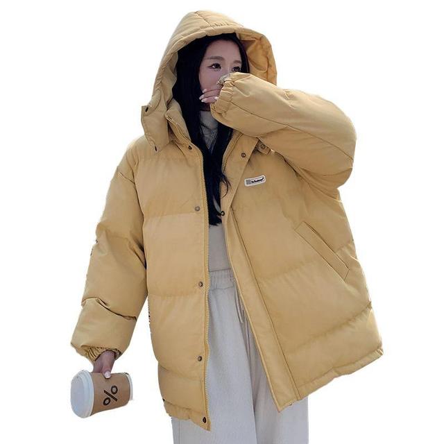 Two Tone Hooded Zip Puffer Jacket Product Image