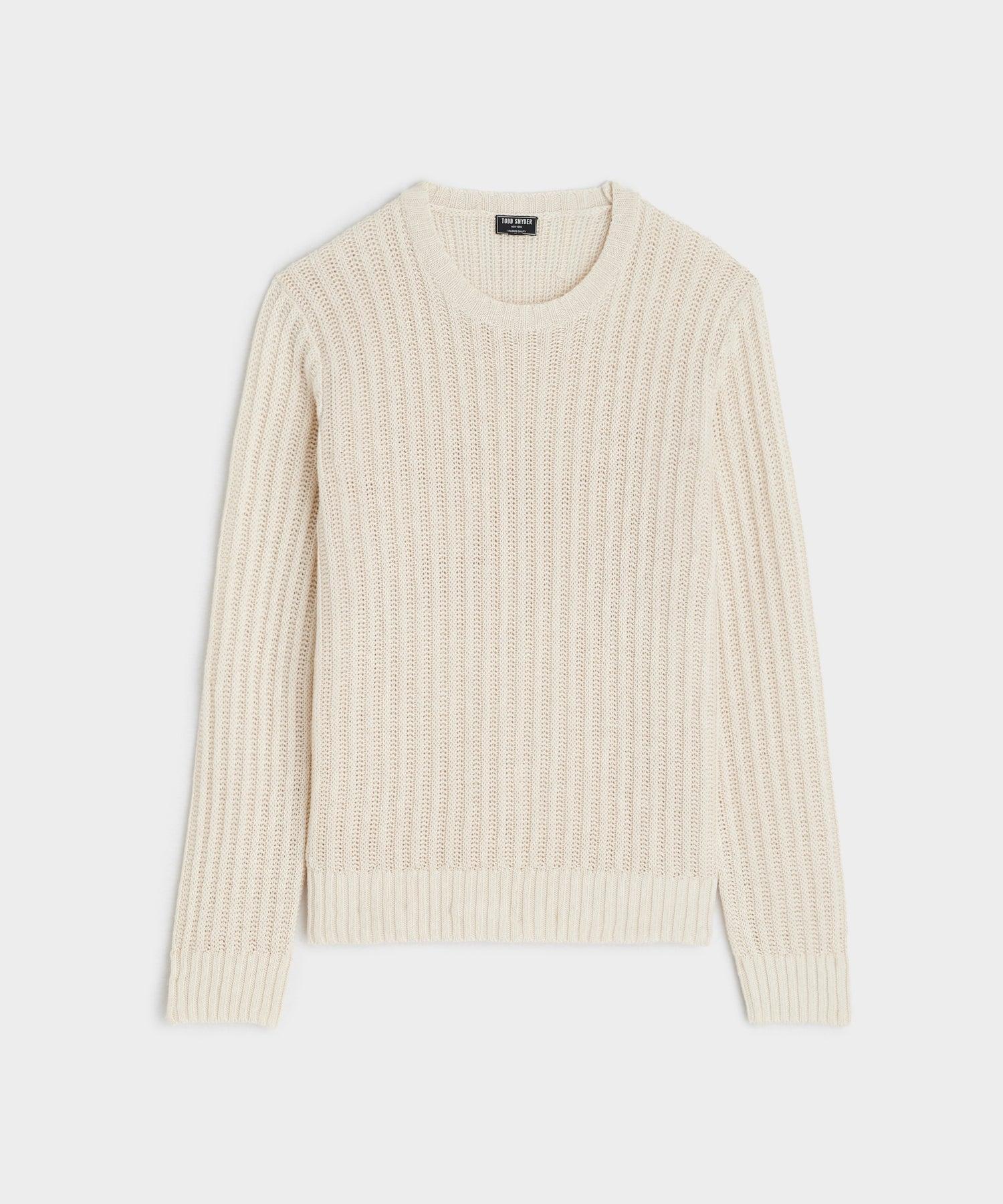 Textured Linen Crewneck Product Image