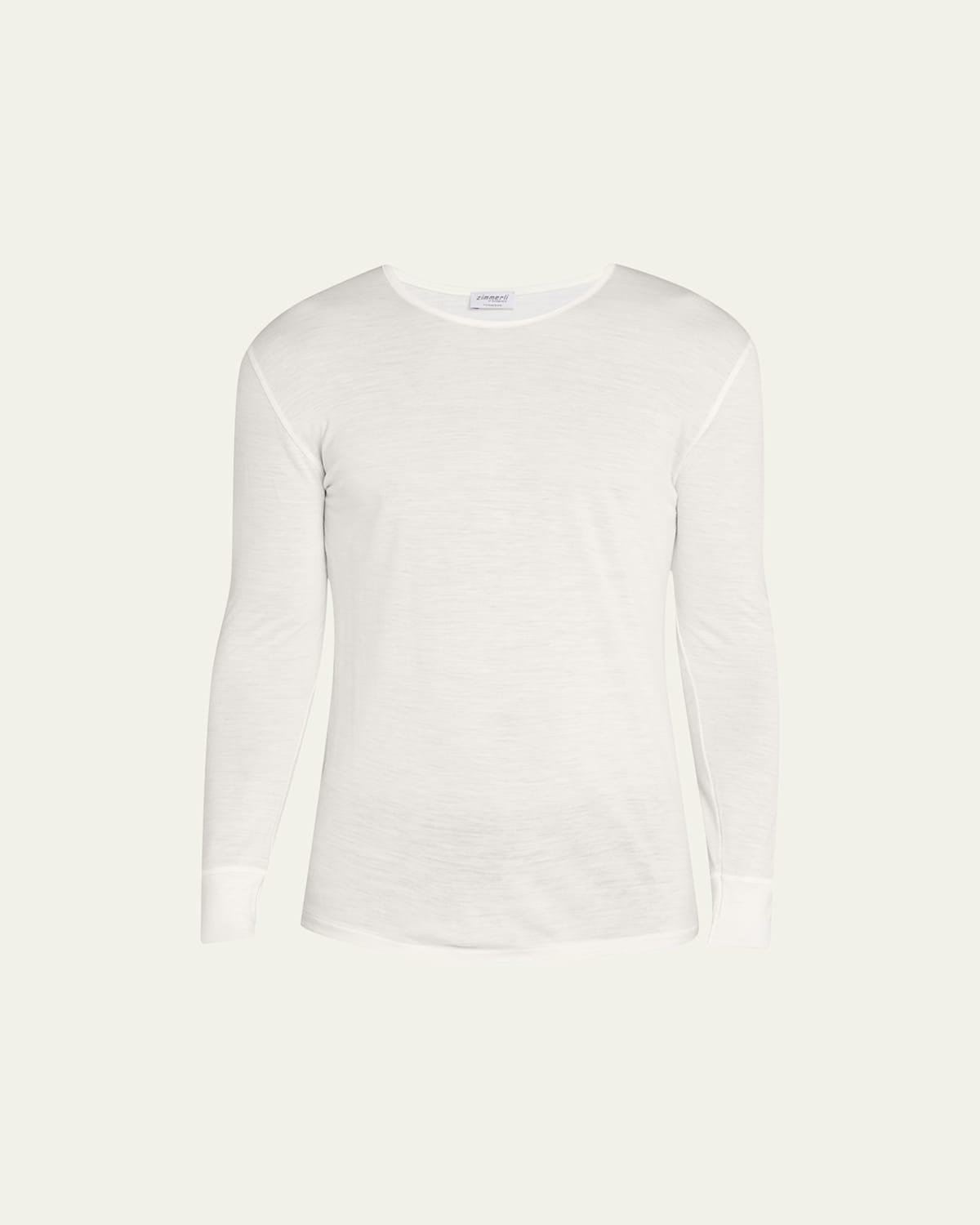 Mens Wool-Silk Crewneck T-Shirt Product Image