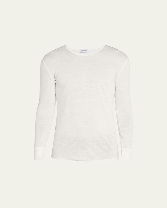 Mens Wool-Silk Crewneck T-Shirt Product Image