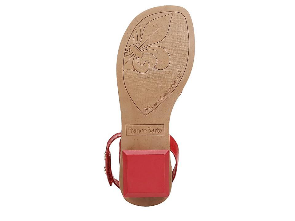 Franco Sarto Parker Leather Ankle Strap Thong Sandals Product Image