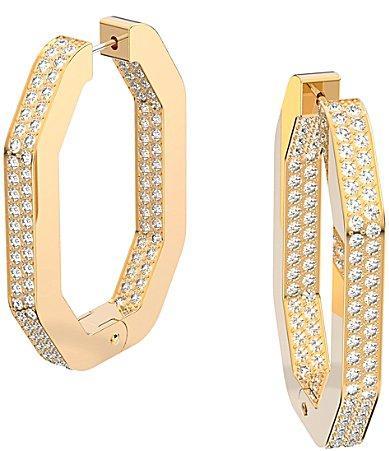 Swarovski Dextera Large Pav Hexagonal Hoop Earrings Product Image