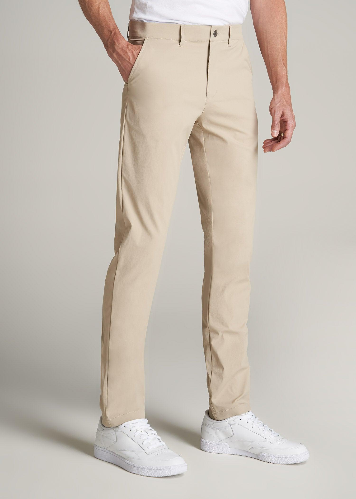 TAPERED FIT Traveler Chino Pants for Tall Men in Light Khaki Male Product Image