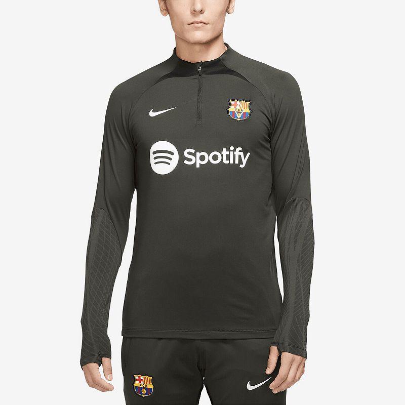 Mens Nike Olive Barcelona 2023/24 Strike Drill Performance Raglan Quarter-Zip Long Sleeve Top Product Image