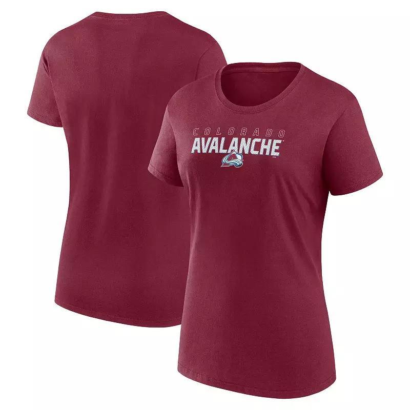 Womens Burgundy Colorado Avalanche Launch Scoop Neck T-Shirt Product Image