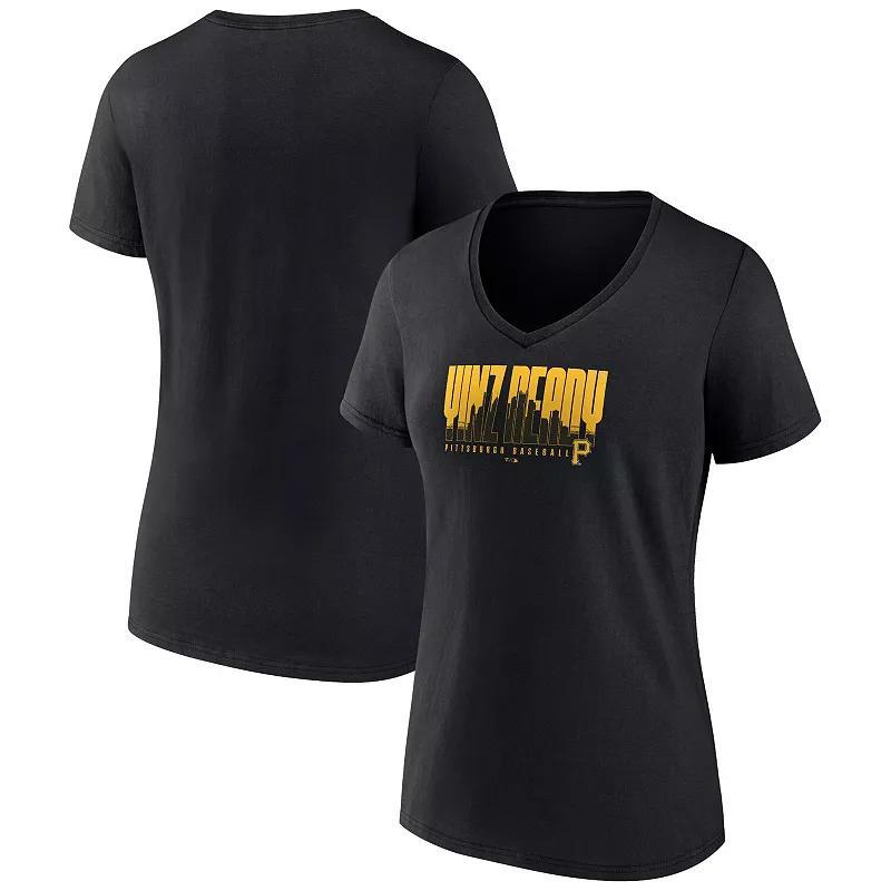 Womens Fanatics Pittsburgh Pirates Yinz Ready V-Neck T-Shirt Product Image