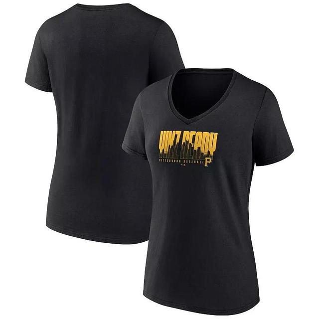 Womens Fanatics Pittsburgh Pirates Yinz Ready V-Neck T-Shirt Product Image