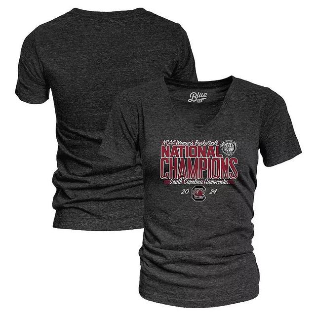 Womens Blue 84 South Carolina Gamecocks 2024 NCAA Womens Basketball National Champions Arc Tri-Blend T-Shirt Product Image