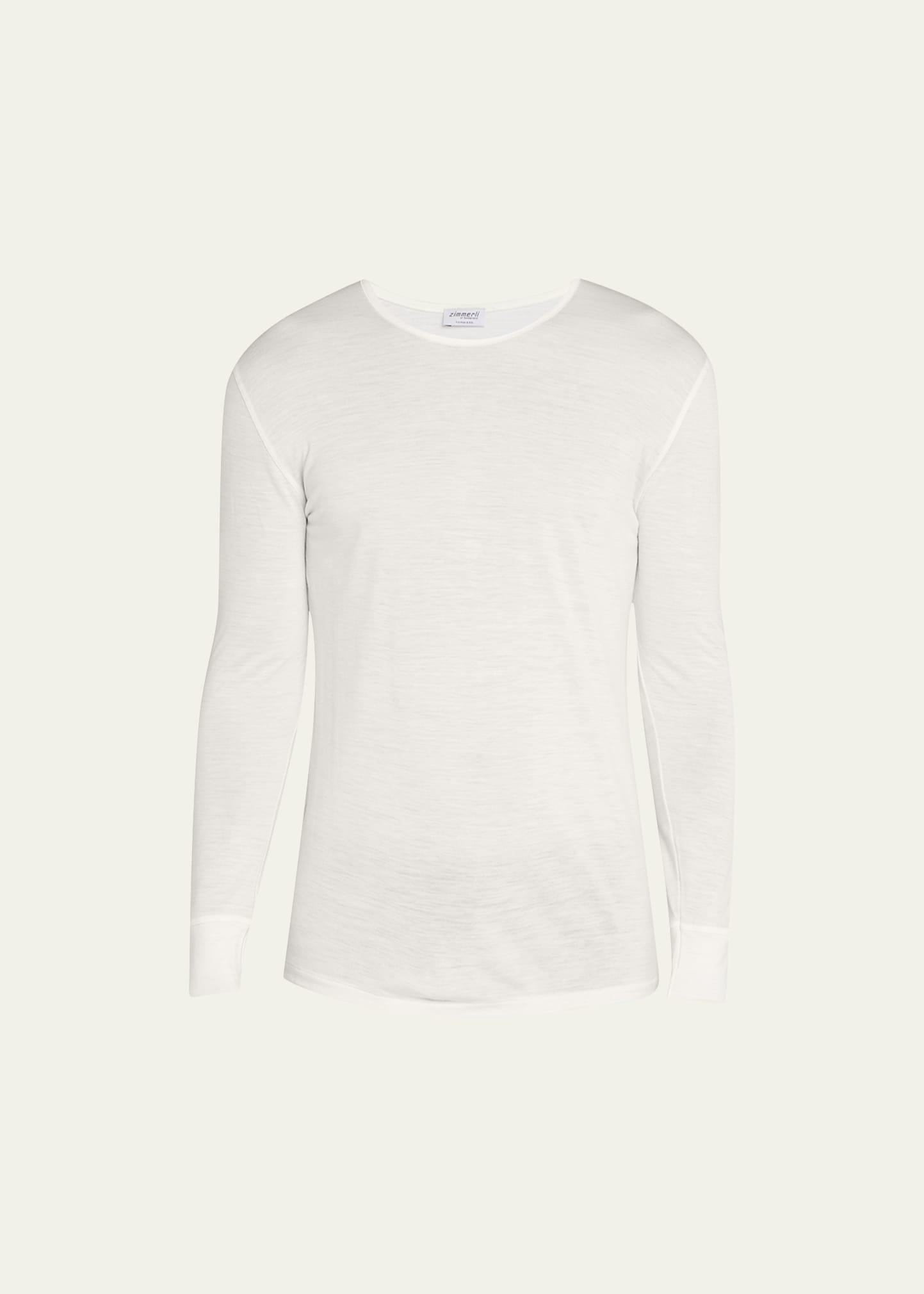 Mens Wool-Silk Crewneck T-Shirt Product Image