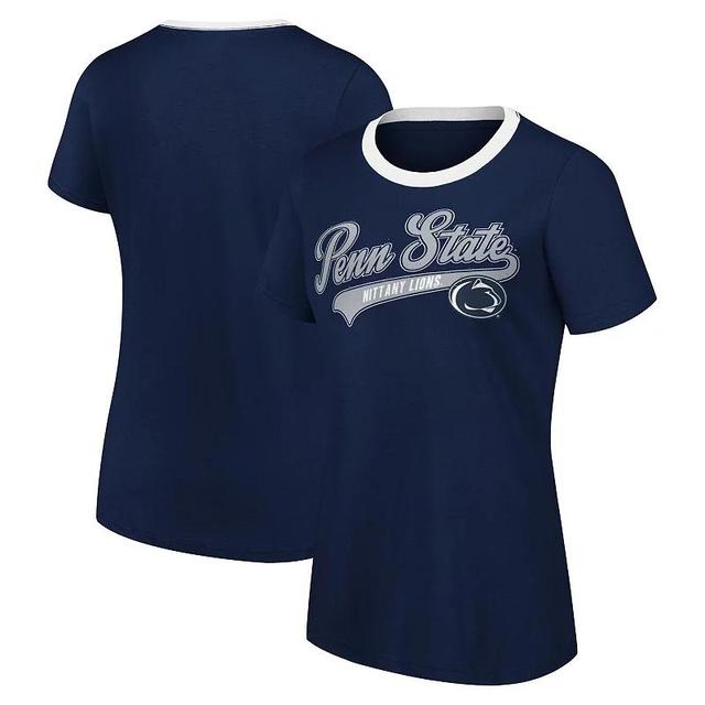 Womens G-III 4Her by Carl Banks Penn State Nittany Lions Recruit Ringer T-Shirt Blue Product Image