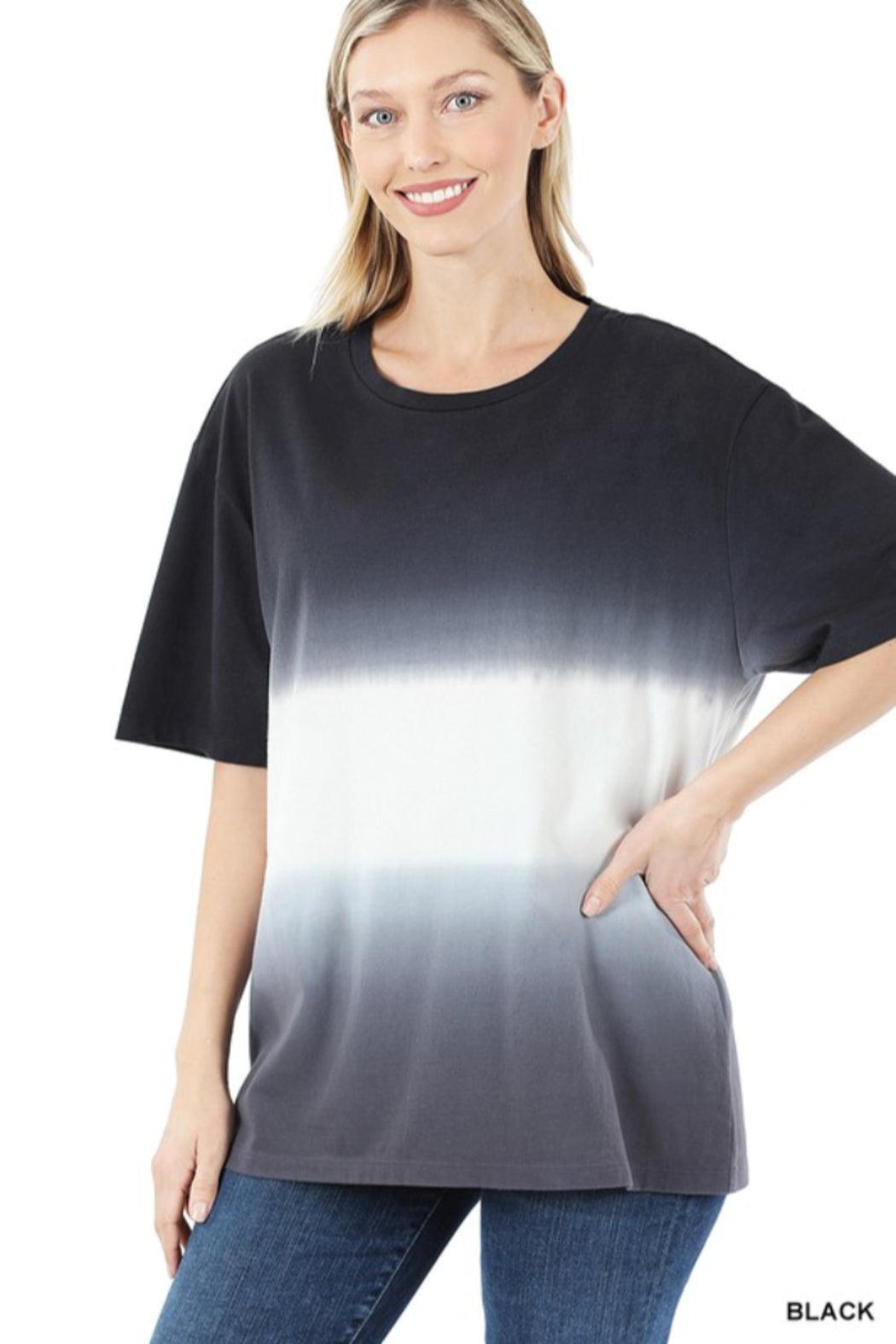 Dip Dye Short Sleeve Top Female Product Image