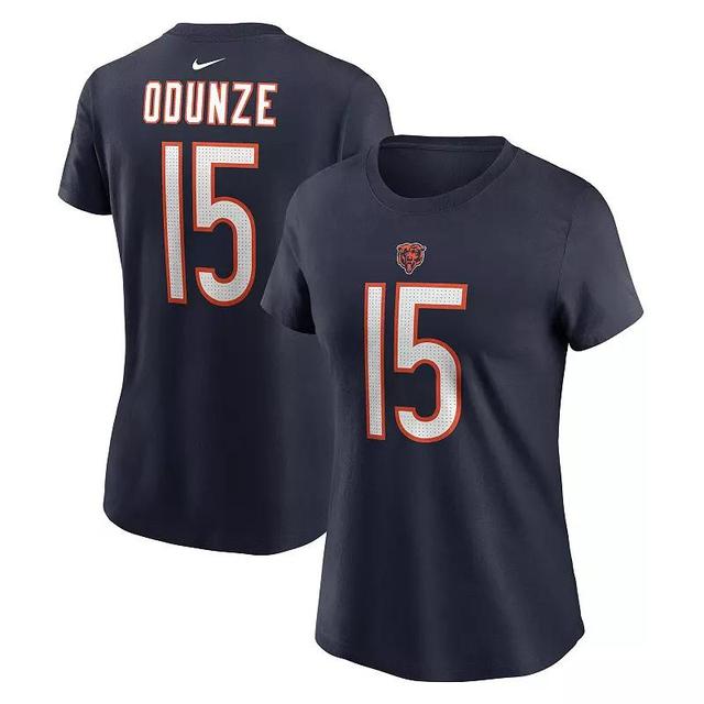 Womens Nike Rome Odunze Chicago Bears 2024 NFL Draft Name & Number T-Shirt Blue Product Image