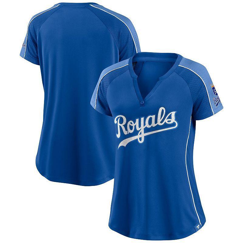 Womens Fanatics Branded Royal/Light Kansas City Royals True Classic League Diva Pinstripe Raglan V-Neck T-Shirt Product Image