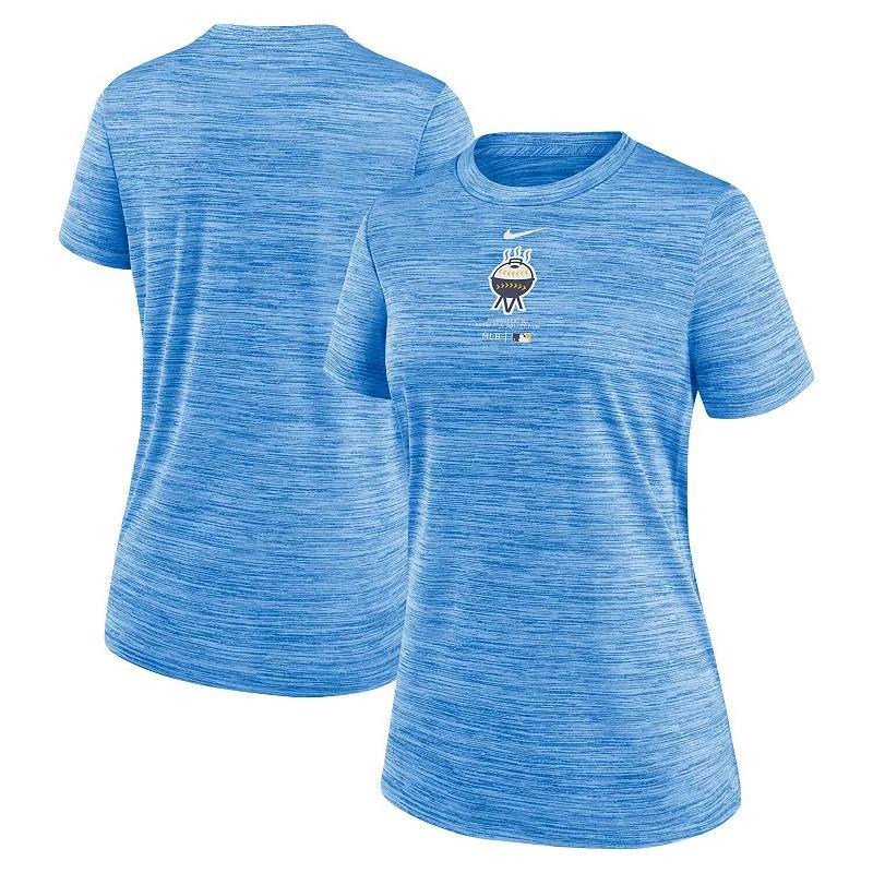 Womens Nike Blue Milwaukee Brewers City Connect Practice Velocity T-shirt Product Image