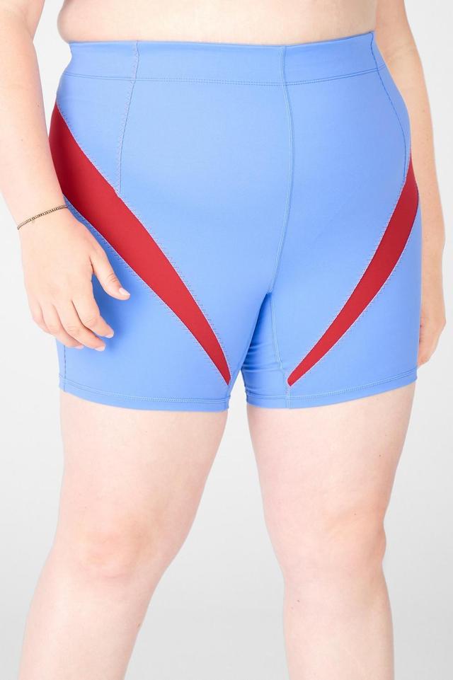 Fabletics High-Waisted Motion365 Short 6 Womens blue plus Size 4X Product Image