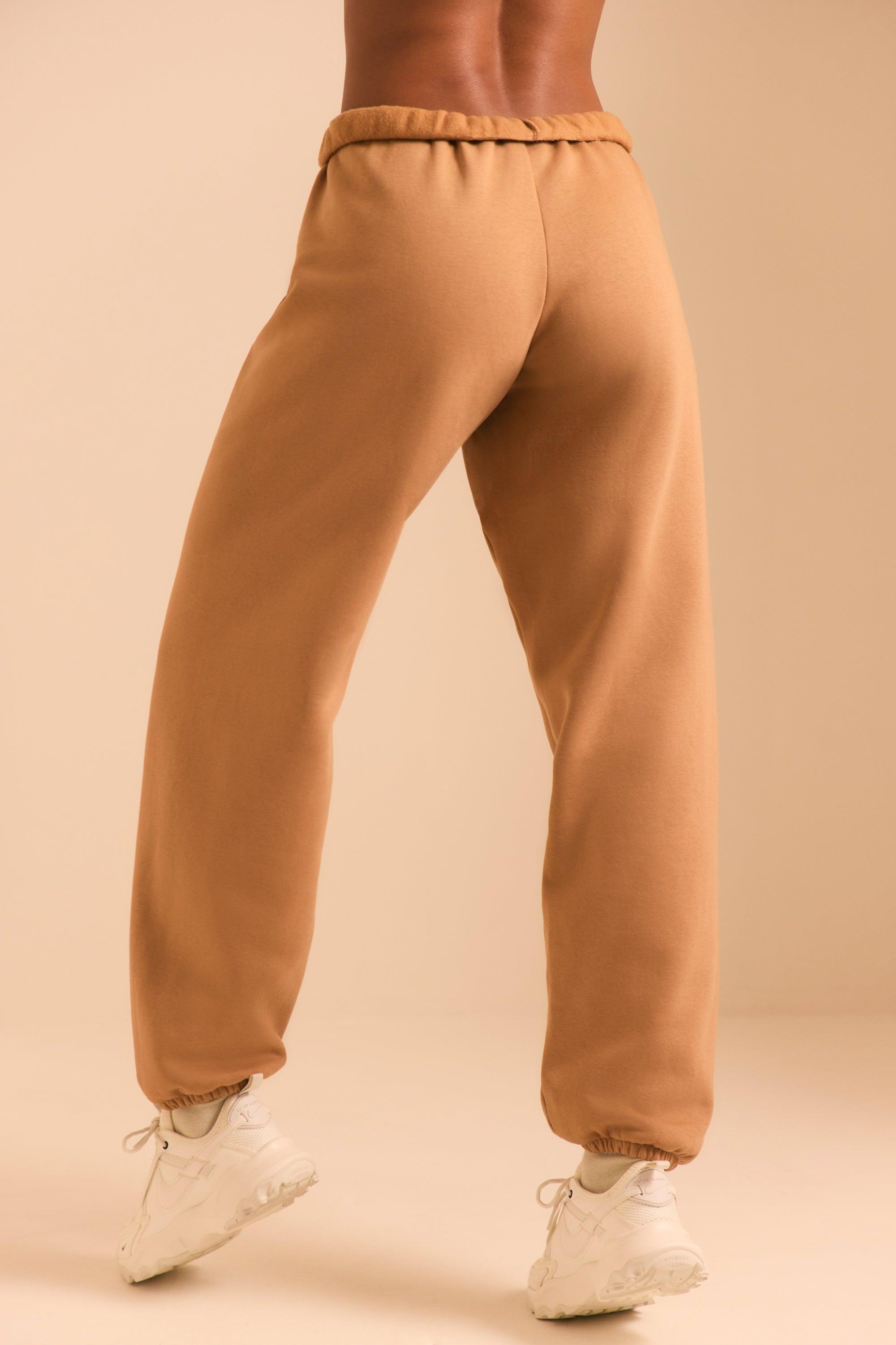 Relaxed Fit Joggers in Chestnut Brown Product Image