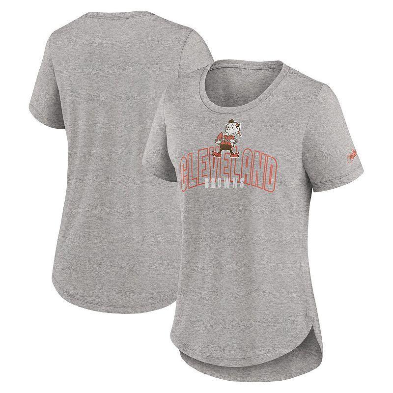 Womens Nike Heather Gray Las Vegas Raiders Fashion Tri-Blend T-Shirt Product Image