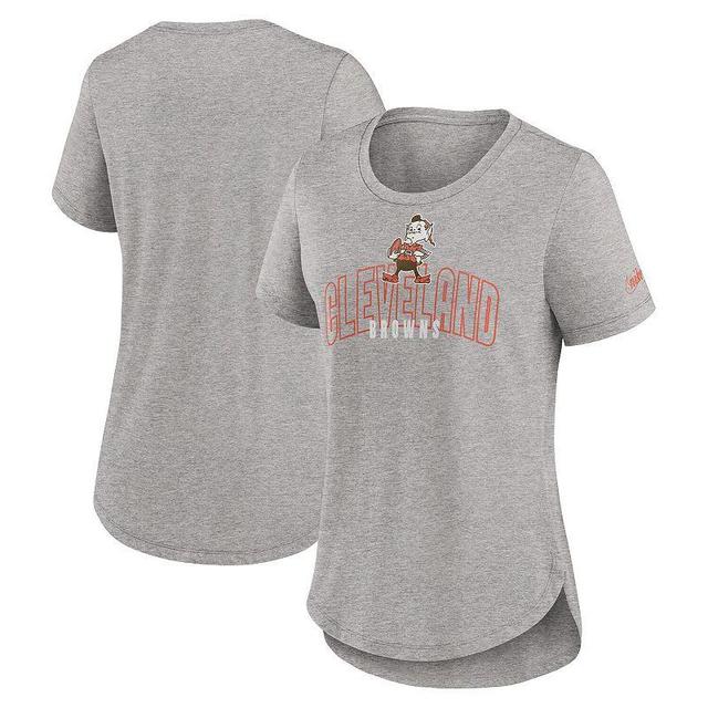 Womens Nike Heather Gray Los Angeles Rams Fashion Tri-Blend T-Shirt Product Image