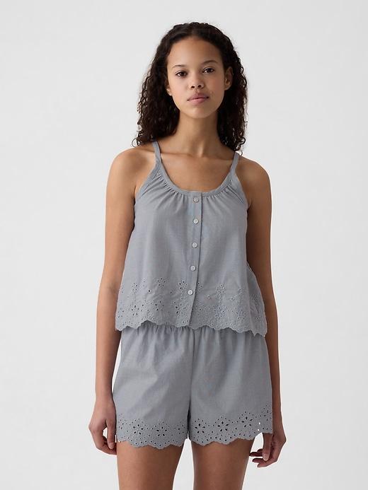 Eyelet Poplin PJ Tank Top Product Image