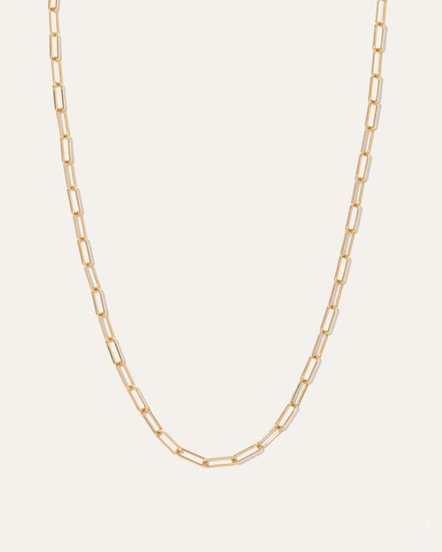 Womens 14k Gold Long Chain Link Necklace in Yellow Gold by Quince Product Image