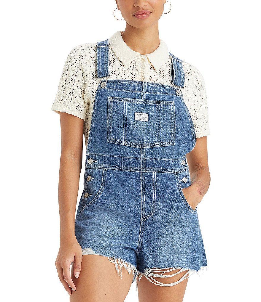 Levi's® Vintage Frayed Hem Denim Shortall Product Image