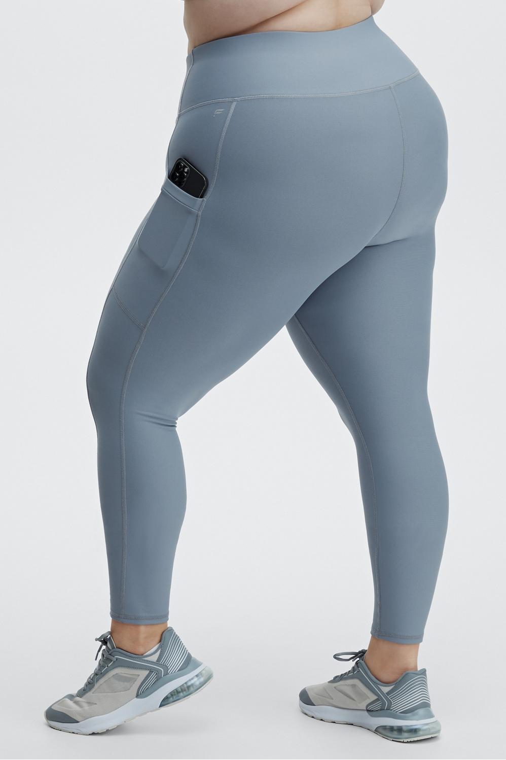 Fabletics High-Waisted Cold Weather Pocket Legging Womens blue plus Size 4X Product Image