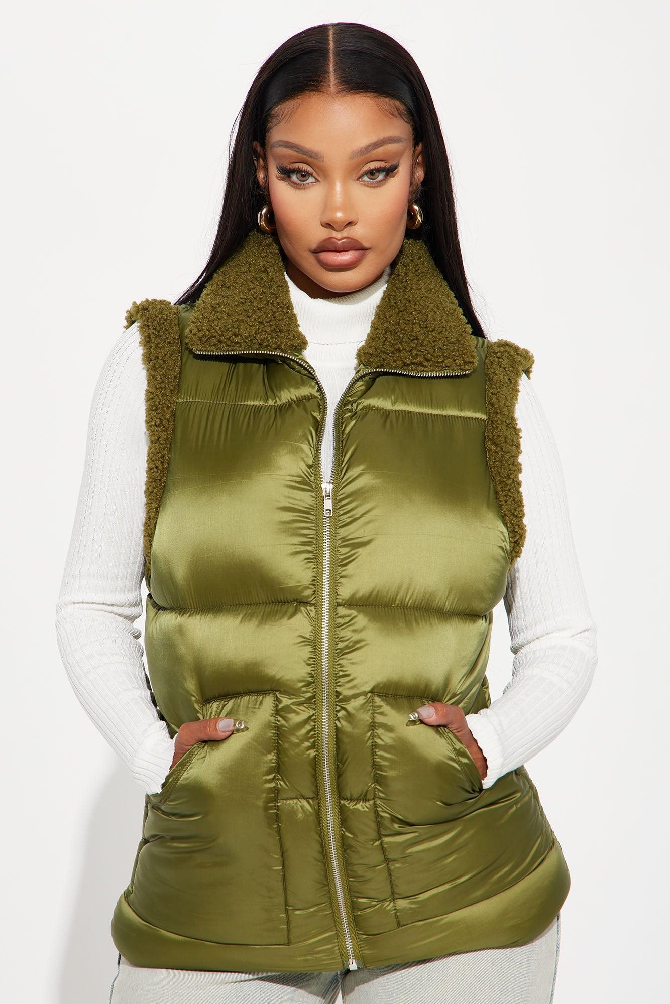 Cozy Feels Vest - Olive Product Image