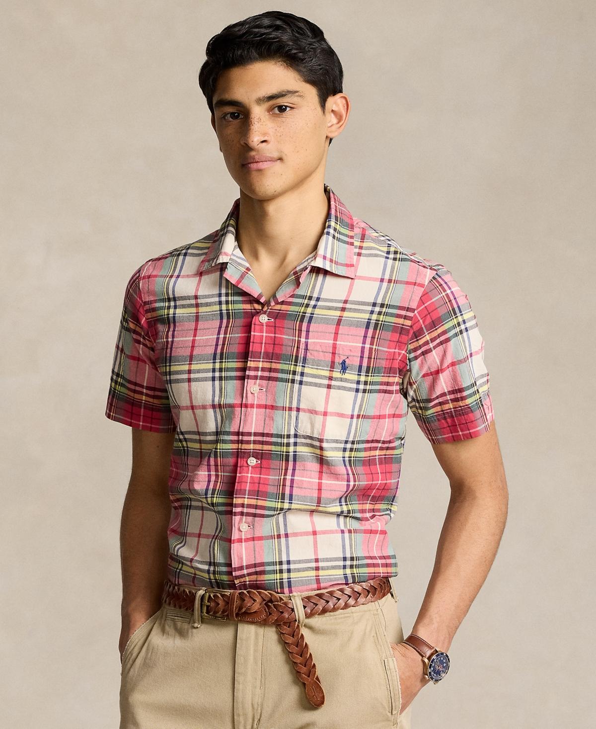 Mens Madras Short-Sleeve Sport Shirt Product Image