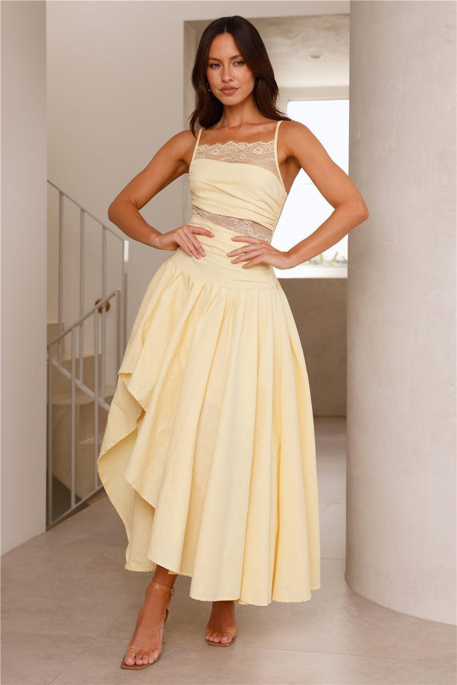 Enchanted Flora Maxi Dress Yellow Product Image