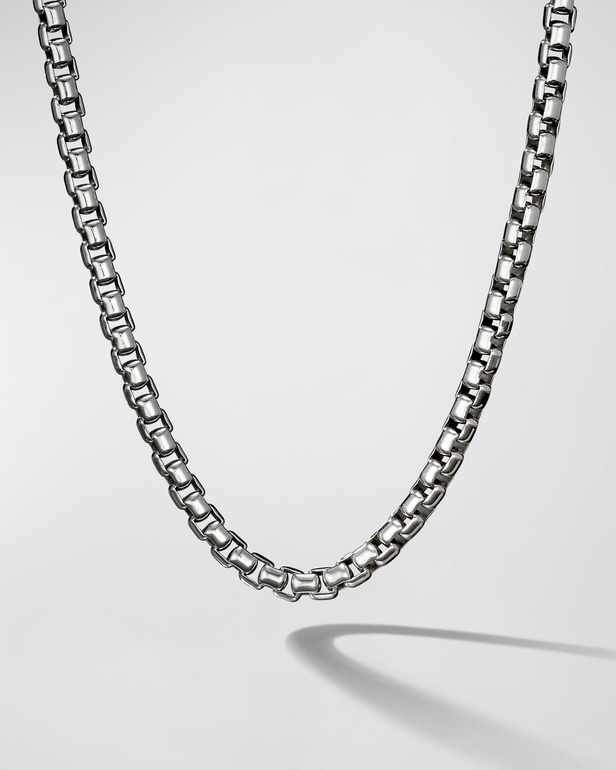 Mens Box Chain Necklace in Silver, 5.2mm, 20L Product Image