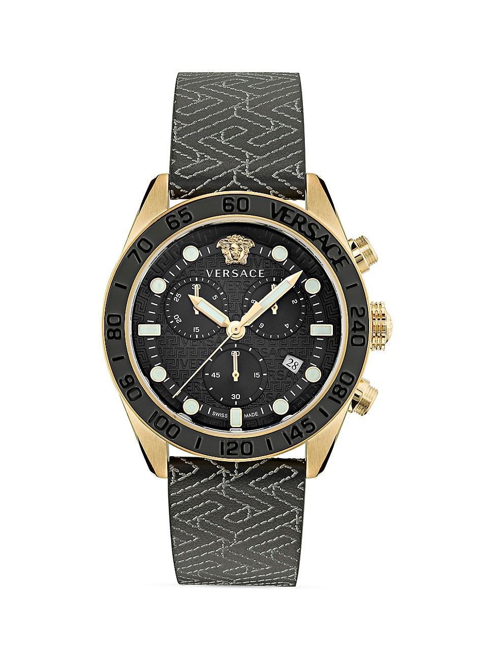 Versace Greca Dome Chronograph Bracelet Watch, 43mm Product Image