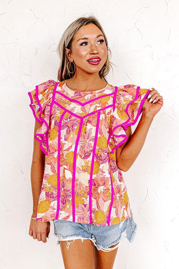 Garden Glory Shift Top In Coral Product Image