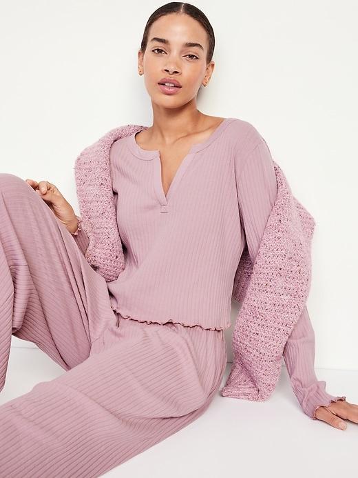 Ribbed Pajama Top Product Image