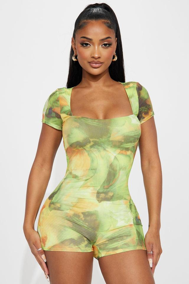 Citris Days Romper - Green/combo Product Image