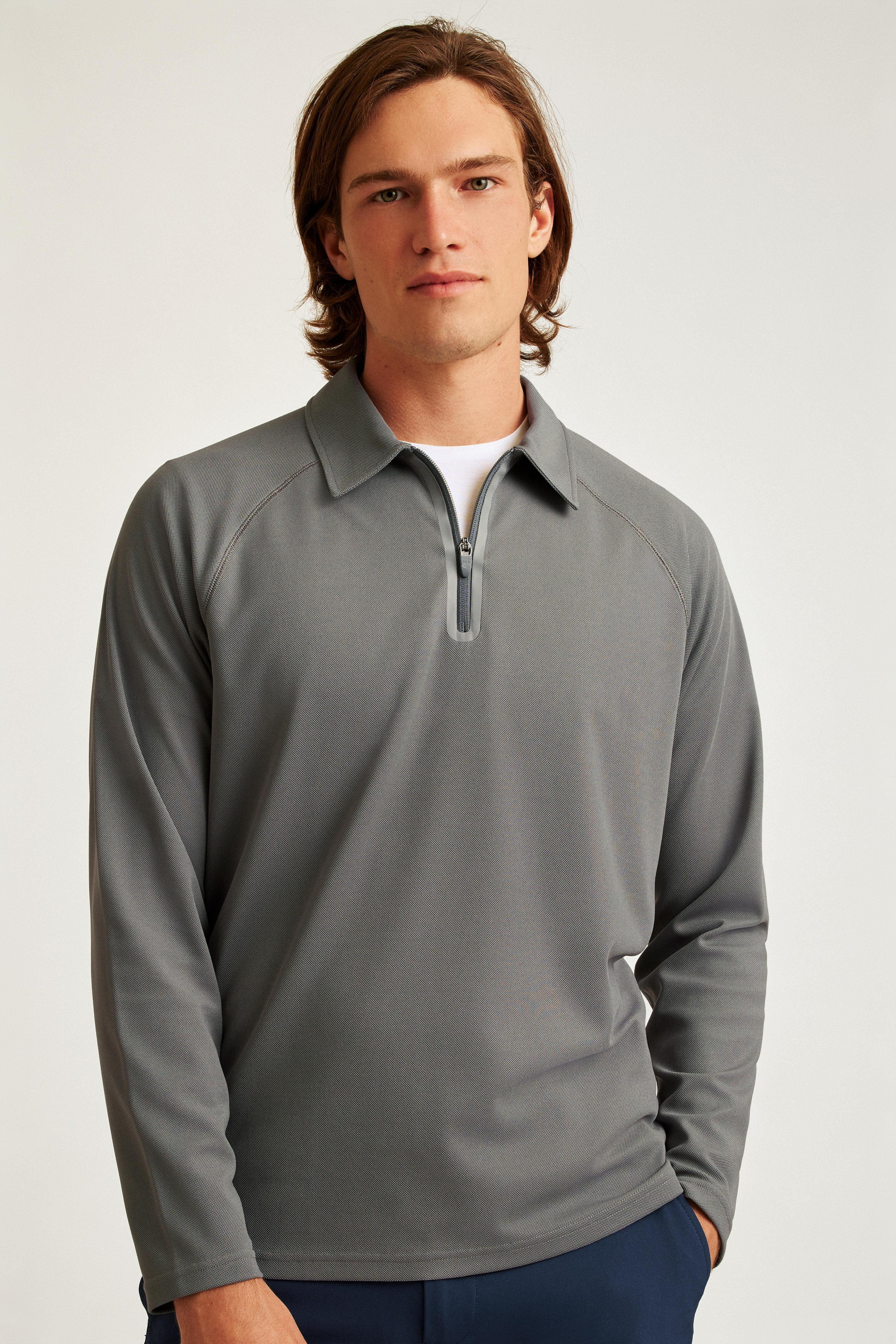 All Day Long Sleeve Zip Polo Product Image