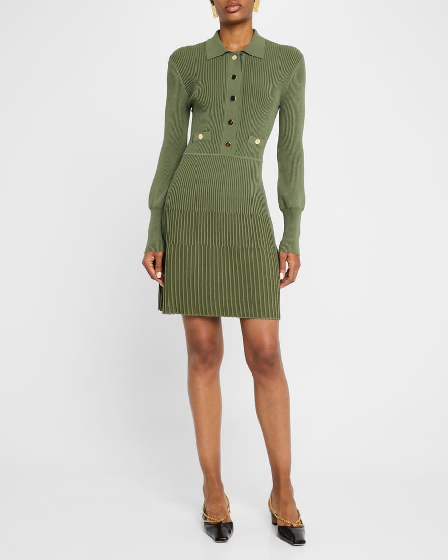 Lauper Long-Sleeve Ribbed Mini Dress product image