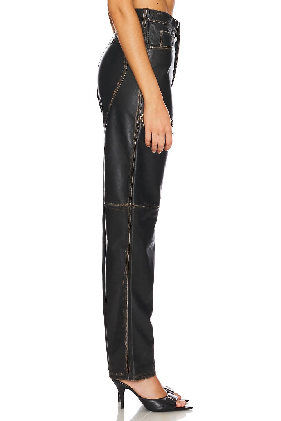 Studded Leather Slit Leg Pant AREA Product Image