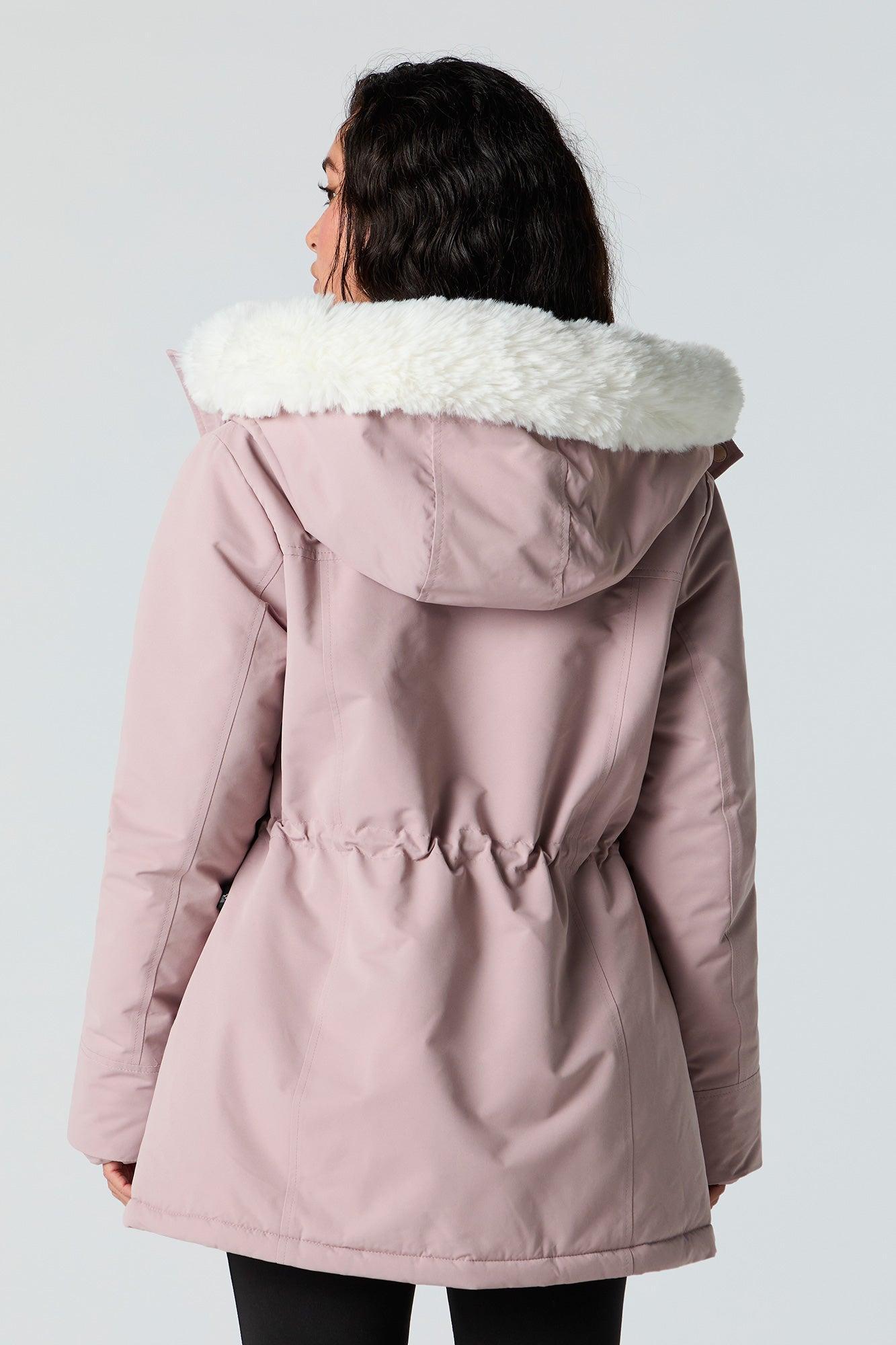 Faux Fur Lined Hooded Parka Female Product Image