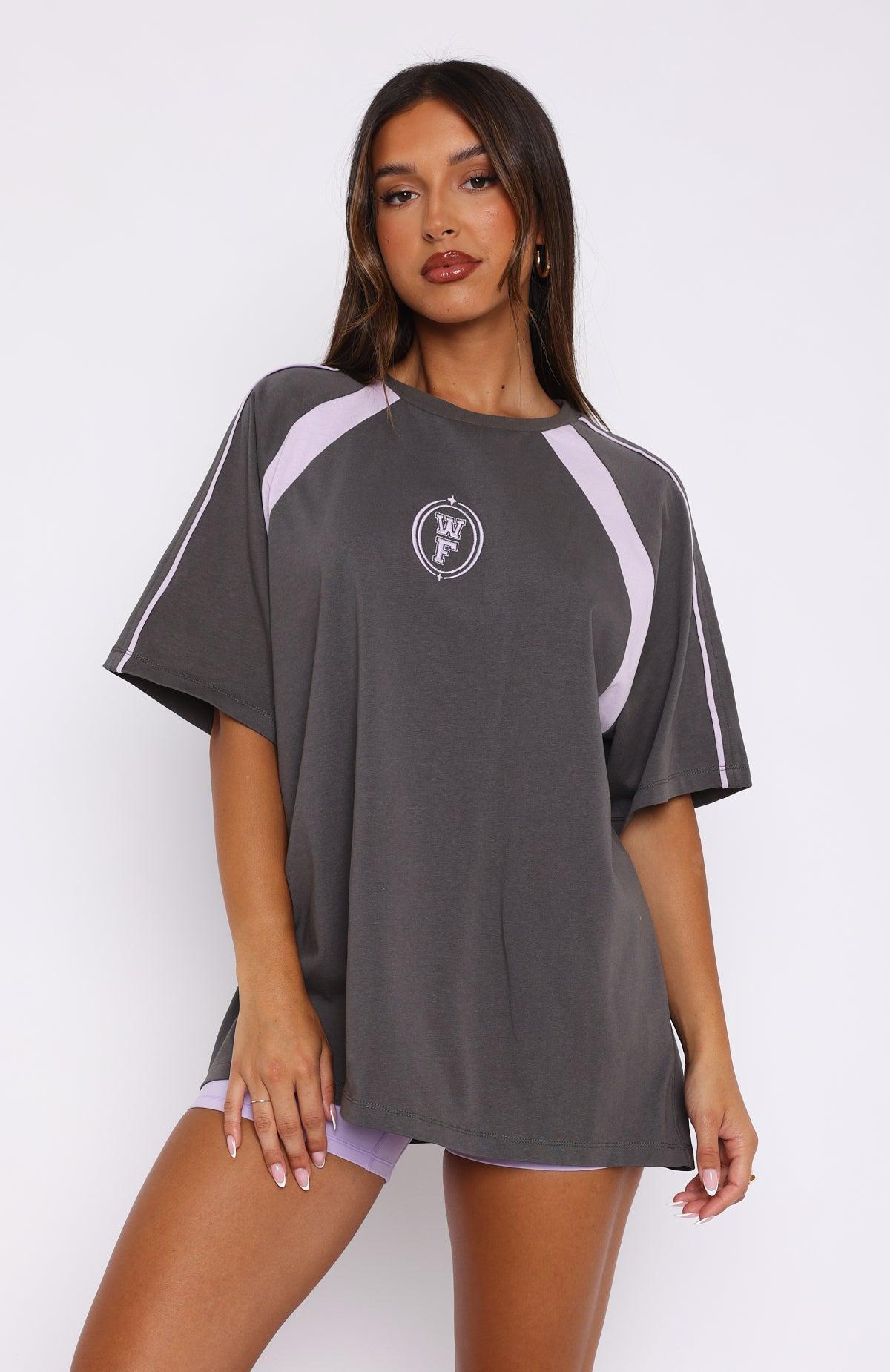 You're Out Of Luck Oversized Tee Charcoal Product Image