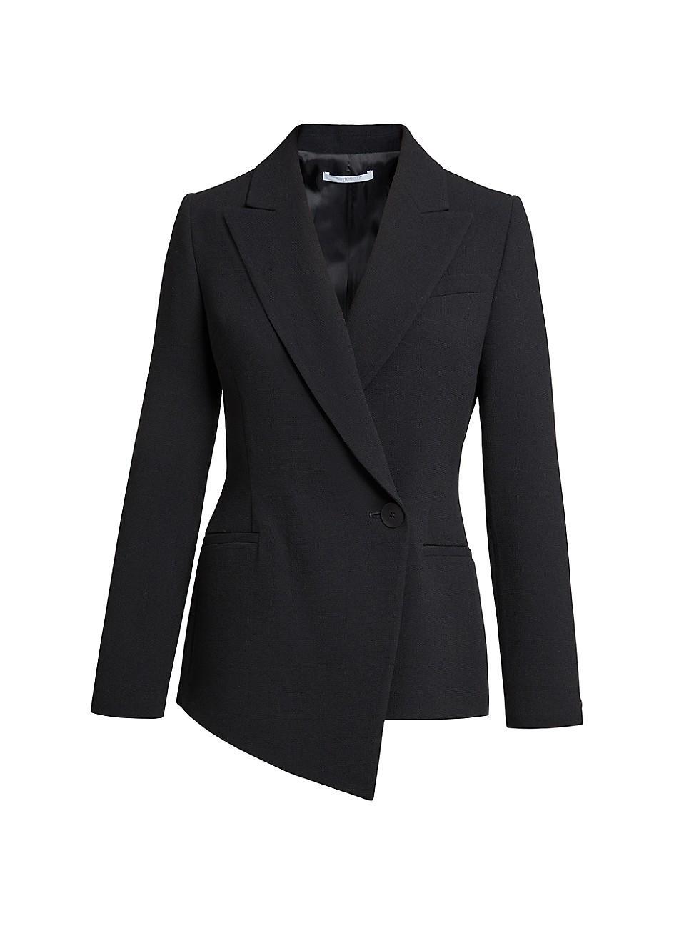 Womens Virgin Wool-Blend Asymmetric Blazer Product Image