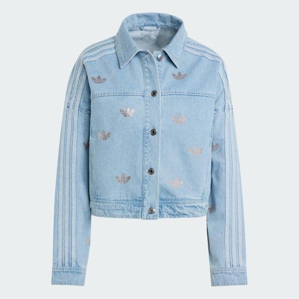 Denim Rhinestone Jacket Product Image