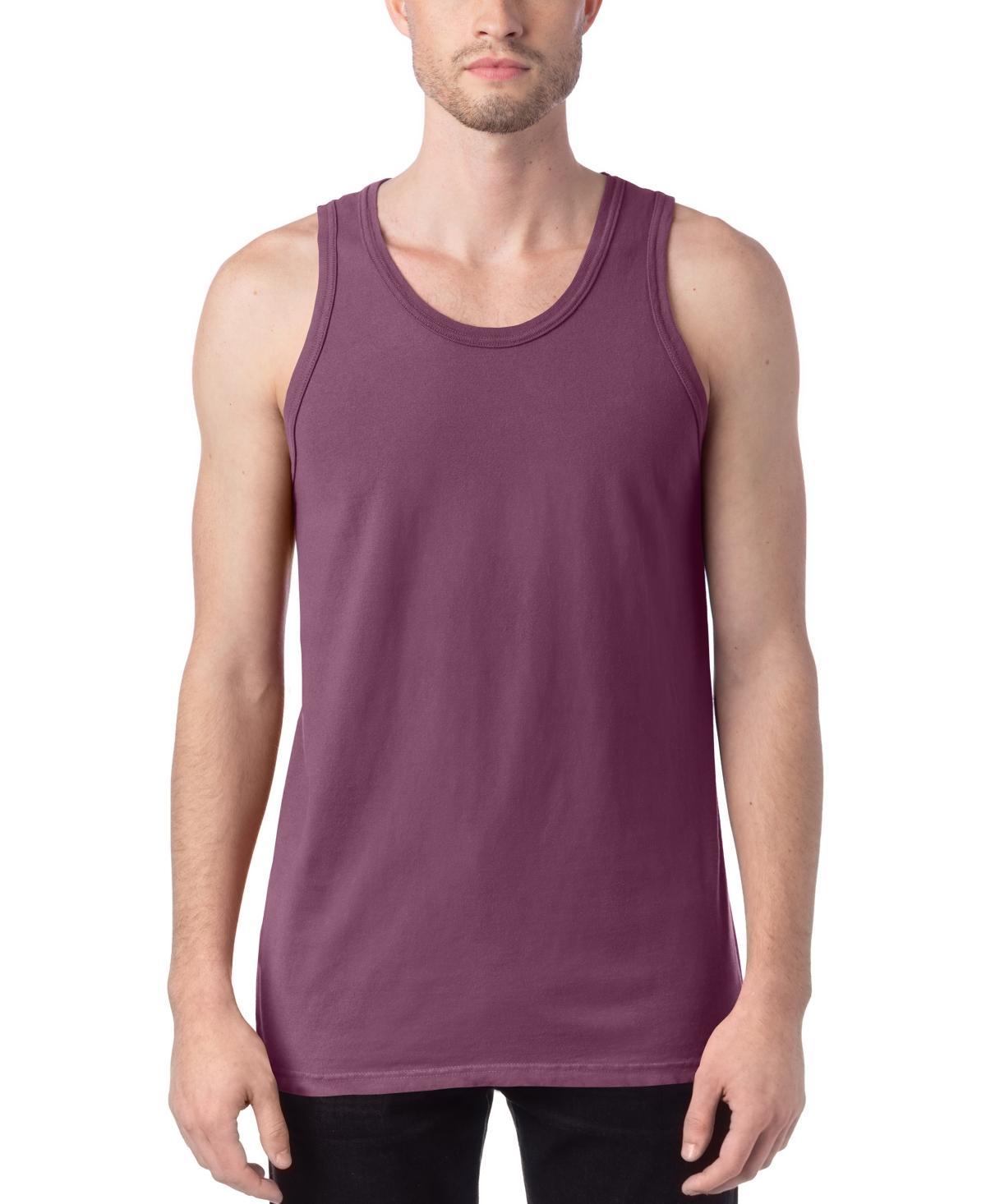 Mens Hanes ComfortWash Garment-Dyed Tank Purple Product Image