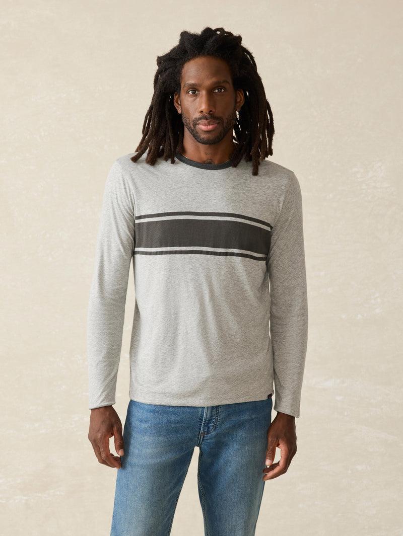 Long-Sleeve Cloud Reversible Crew - Charcoal Heather Product Image