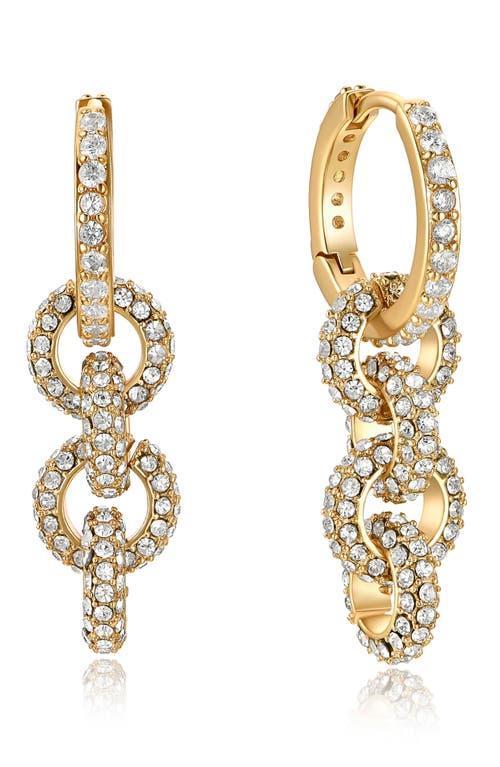 Womens Multi-Ring 18K Gold-Plated & Crystal Dangle Earrings Product Image