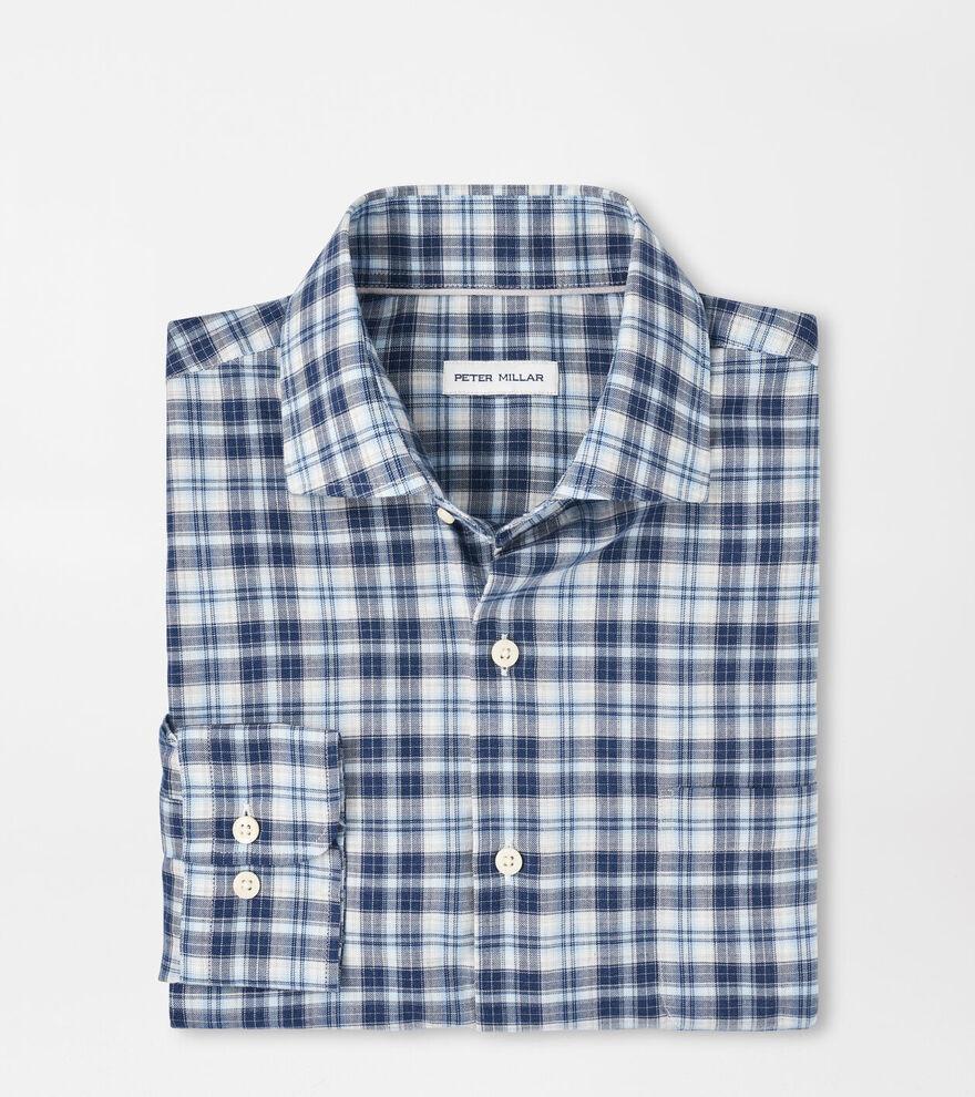 Peter Millar Mens Brooks Summer Soft Cotton Sport Shirt | Color: Galaxy | Size: L Product Image